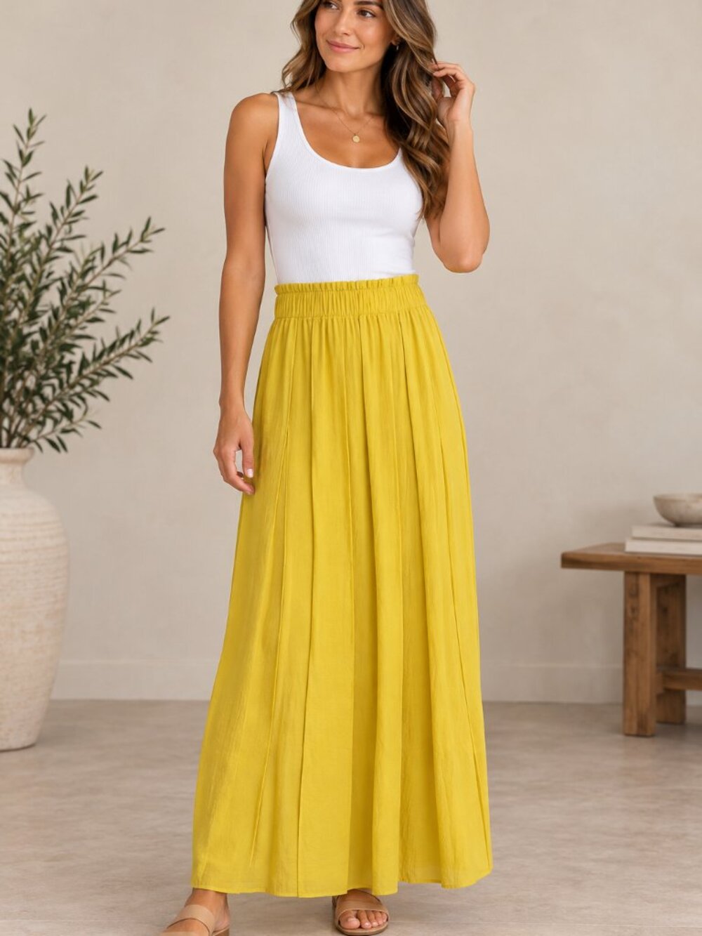 Ann Taylor Pleated flowy pant. Wide Leg. XLP